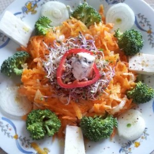 Salata de morcovi cu germeni de varza si brocolli